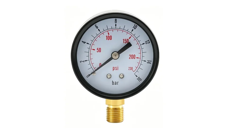 Real general pressure gauge product photo for compact dial size discussion