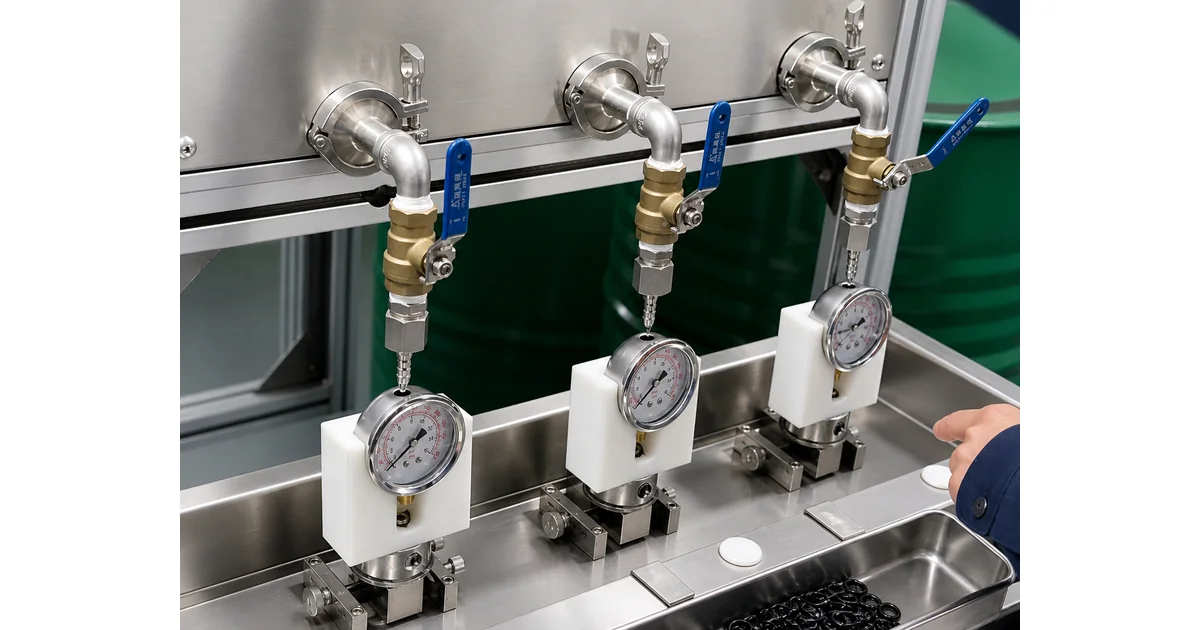 Manogauge factory production environment for industrial pressure gauge manufacturing